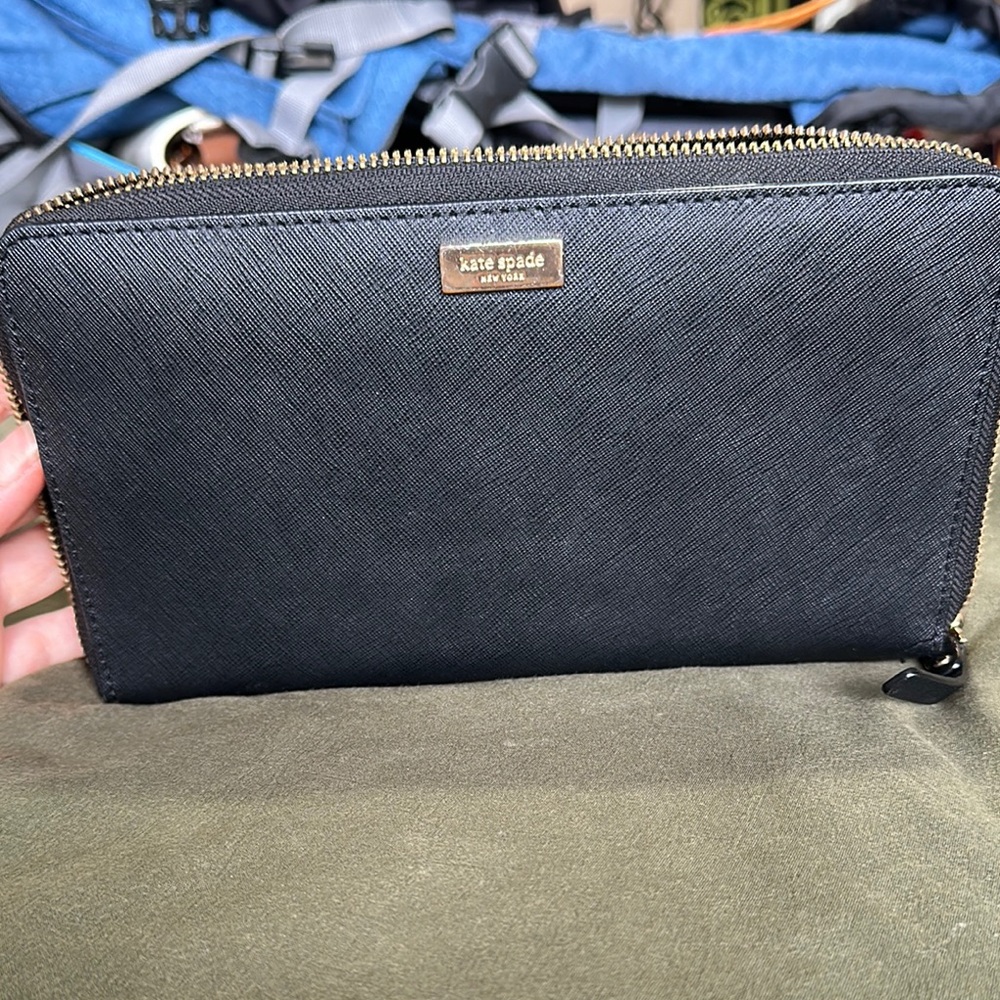 Kate Spade Black Zip-Around Wallet